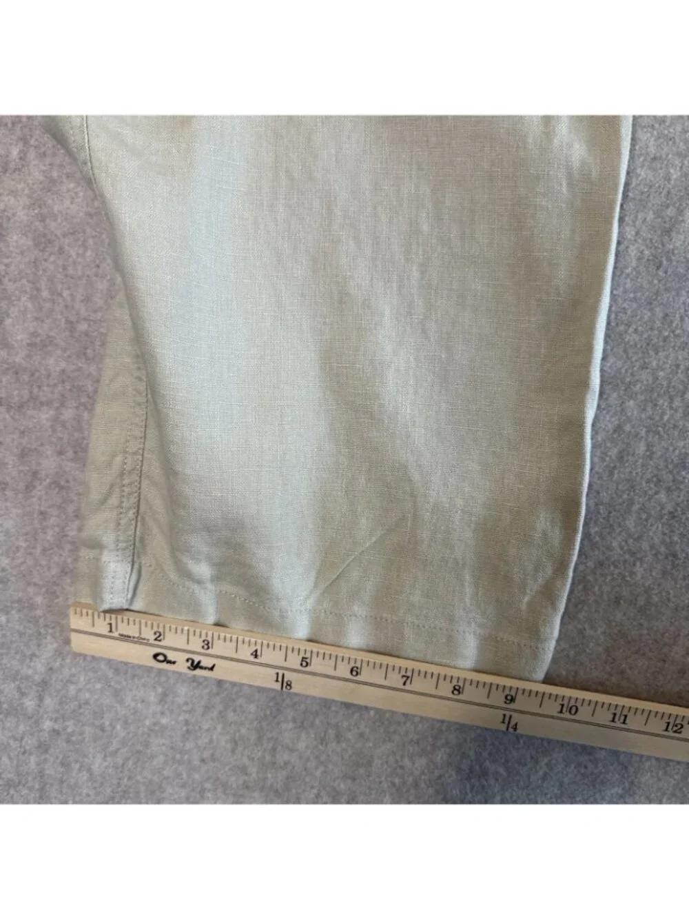 Sean John 100% Linen Drawstring Pants Men's 40x33 Khaki Straight Leg